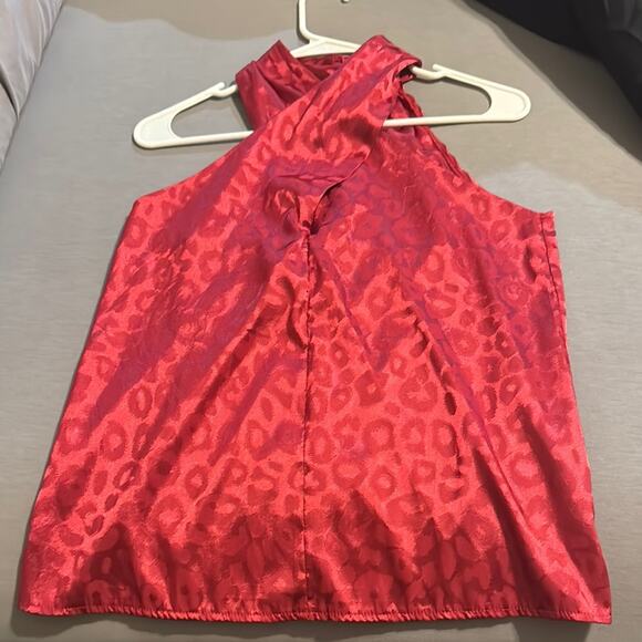 SHEIN Red Sleeveless Tie Front Tank Top - Picture 1 of 3